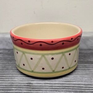 VTG Pfaltzgraff Secrets of‎ Pistoulet Jana Kolpen Ceramic Bowl, Red Green, 2002